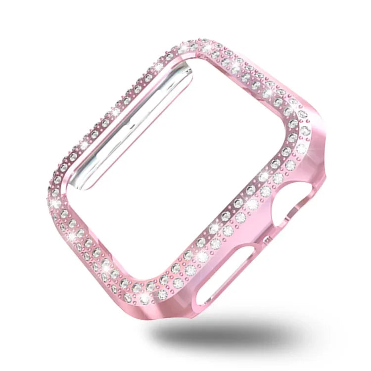 Double Row Diamonds PC Protective Case, For Apple Watch Series 6 / 5 / 4 / SE 2025 / 2023 / 2022 44mm, For Apple Watch Series 3 & 2 & 1 38mm