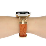 D-Buckle Cocodile Genuine Leather Watch Band, For Apple Watch Series 8&7 45mm, For Apple Watch Series 8&7 41mm