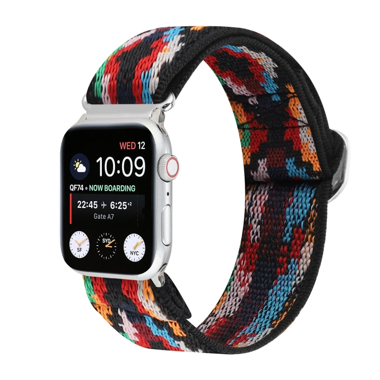 Buckle Elastic Nylon Watch Band, For Apple Watch Series 8&7 45mm, For Apple Watch Series 8&7 41mm