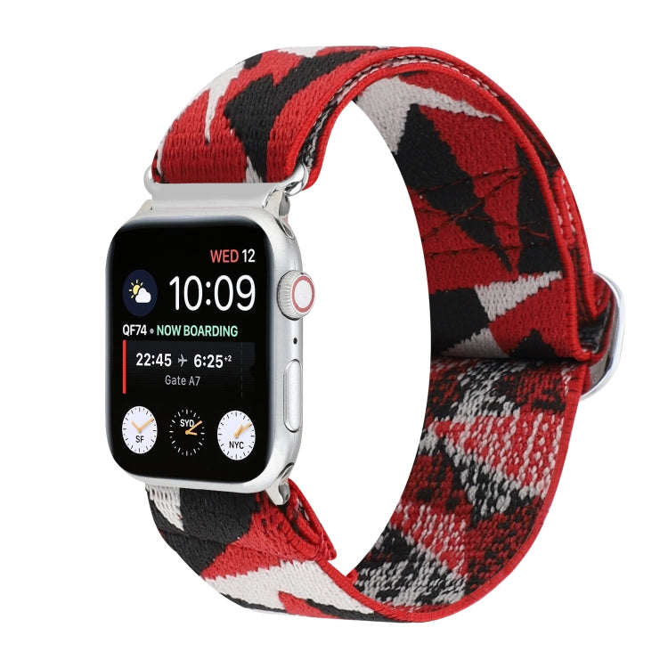Buckle Elastic Nylon Watch Band, For Apple Watch Series 8&7 45mm, For Apple Watch Series 8&7 41mm