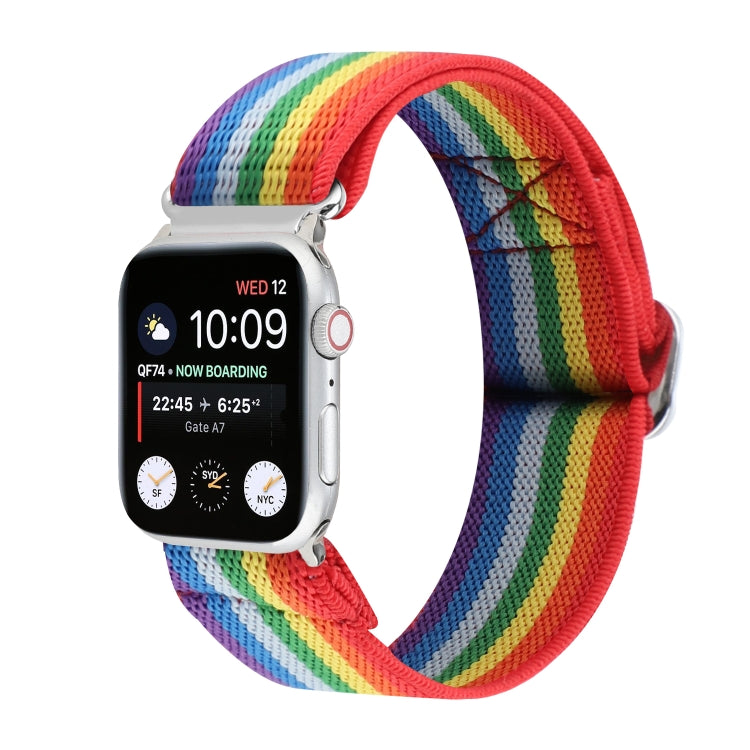 Buckle Elastic Nylon Watch Band, For Apple Watch Series 8&7 45mm, For Apple Watch Series 8&7 41mm