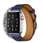 Silk Screen Pattern Leather Watchband, For Apple Watch Series 7 41mm / 6 & SE & 5 & 4 40mm / 3 & 2 & 1 38mm, For Apple Watch Ultra 49mm / Series 8&7 45mm / SE 2&6&SE&5&4 44mm / 3&2&1 42mm, For Apple Watch Series 8&7 41mm / SE 2&6&SE&5&4 40mm / 3&2&1 38...