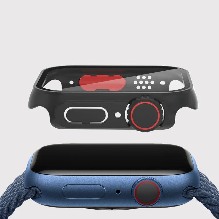 Film PC Watch Case with Detachable Button, For Apple Watch Series 9 / 8 / 7 41mm, For Apple Watch Series SE 2025 / SE 2 / 6 / SE / 5 / 4 40mm, For Apple Watch SE 2025 / SE 2 / 6 / SE / 5 / 4 40mm                                                         ...