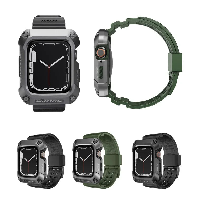 NILLKIN Ruidong Series Alloy + TPU Integrated Watch Band, For Apple Watch Series 8&7 45mm