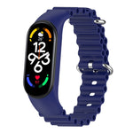 Solid Color Marine Silicone Breathable Watch Band, For Xiaomi Mi Band 7 / 6 / 5 / 4 / 3