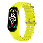 Solid Color Marine Silicone Breathable Watch Band, For Xiaomi Mi Band 7 / 6 / 5 / 4 / 3