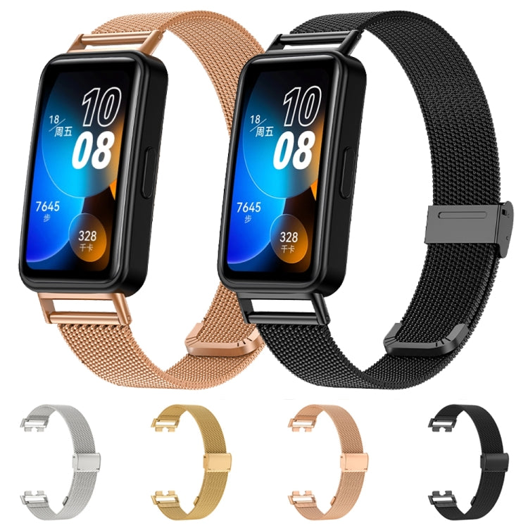 16mm Milan Stainless Steel Metal Mesh Watch Band, For Huawei Band 8