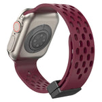 Magnetic Clasp Silicone Watch Band, For Apple Watch Series 8&7 41mm, For Apple Watch Series 8&7 45mm