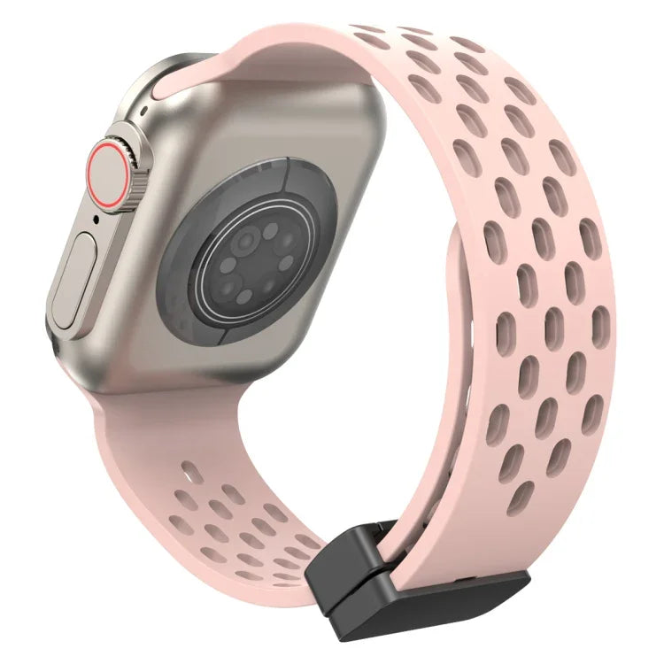 Magnetic Clasp Silicone Watch Band, For Apple Watch Series 8&7 41mm, For Apple Watch Series 8&7 45mm