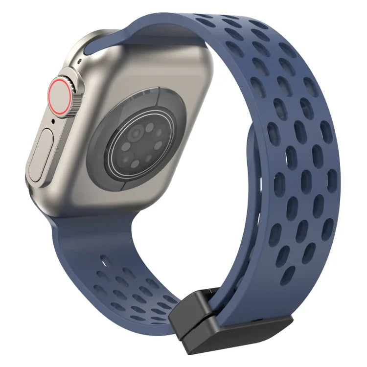 Magnetic Clasp Silicone Watch Band, For Apple Watch Series 8&7 41mm, For Apple Watch Series 8&7 45mm