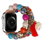 Beads Elephant Pendant Watch Band, For Apple Watch Series 10 46mm, For Apple Watch Series 10 42mm, For Apple Watch SE 2023 44mm, For Apple Watch SE 2023 40mm, For Apple Watch Ultra 2 49mm, For Apple Watch 9 45mm, For Apple Watch 9 41mm                 ...