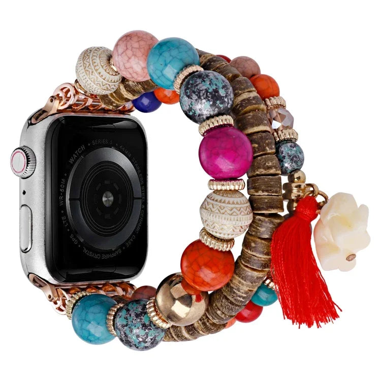 Beads Elephant Pendant Watch Band, For Apple Watch 2 42 mm, For Apple Watch 2 38mm, For Apple Watch 42mm, For Apple Watch 38mm