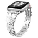 Petal Metal Diamond Watch Band, For Apple Watch 3 38mm, For Apple Watch 9 45mm, For Apple Watch 3 42mm, For Apple Watch 2 38mm, For Apple Watch 2 42 mm, For Apple Watch 38mm, For Apple Watch 42mm, For Apple Watch 9 41mm