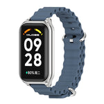 Mijobs Metal Shell Ocean Silicone Watch Band, For Xiaomi Smart Band 8 Active / Redmi Band 2