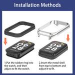 Mijobs Metal Shell Ocean Silicone Watch Band, For Xiaomi Smart Band 8 Active / Redmi Band 2