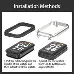 Mijobs Metal Shell + Three-Bead Stainless Steel Watch Band, For Xiaomi Smart Band 8 Active / Redmi Band 2