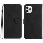 Stitching Embossed Leather Phone Case, For iPhone 11, For iPhone 11 Pro, For iPhone 11 Pro Max, For iPhone 14 Plus