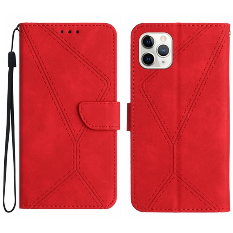 Stitching Embossed Leather Phone Case, For iPhone 11, For iPhone 11 Pro, For iPhone 11 Pro Max, For iPhone 14 Plus