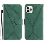 Stitching Embossed Leather Phone Case, For iPhone 11, For iPhone 11 Pro, For iPhone 11 Pro Max, For iPhone 14 Plus