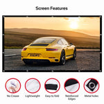 Simple Folding Thin Polyester Projector Film Curtain, 30 inch 16:9, 150 inch 4:3, 150 inch 16:9, 180 inch 16:9, 200 inch 16:9