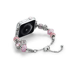Bead Bracelet Metal Watch Band, For Apple Watch 8 45mm, For Apple Watch SE 2022 40mm, For Apple Watch SE 2022 44mm, For Apple Watch 7 41mm, For Apple Watch 7 45mm, For Apple Watch SE 40mm, For Apple Watch SE 44mm, For Apple Watch 6 40mm                ...