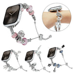 Bead Bracelet Metal Watch Band, For Apple Watch Series 10 46mm, For Apple Watch Series 10 42mm, For Apple Watch SE 2023 44mm, For Apple Watch SE 2023 40mm, For Apple Watch Ultra 2 49mm, For Apple Watch 9 45mm, For Apple Watch 9 41mm                    ...