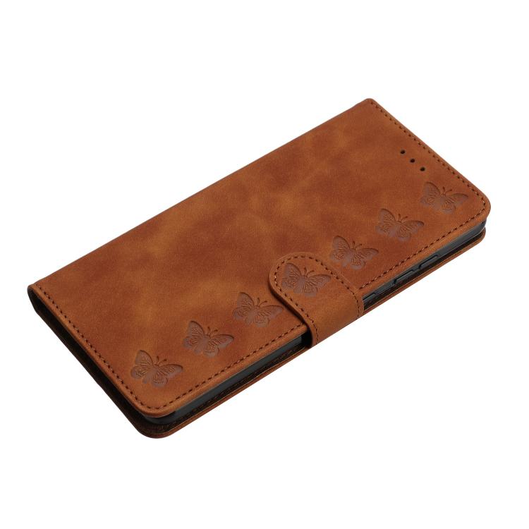 Seven Butterflies Embossed Leather Phone Case, For iPhone 16e / 17e, For iPhone 17 Pro Max, For iPhone 17 Pro, For iPhone 17, For iPhone Air, For iPhone 16 Pro Max, For iPhone 16 Pro, For iPhone 16 Plus