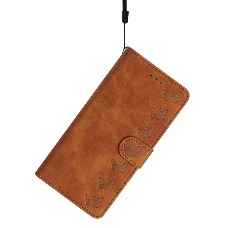 Seven Butterflies Embossed Leather Phone Case, For iPhone 16e / 17e, For iPhone 17 Pro Max, For iPhone 17 Pro, For iPhone 17, For iPhone Air, For iPhone 16 Pro Max, For iPhone 16 Pro, For iPhone 16 Plus