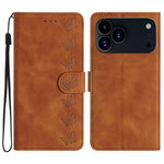 Seven Butterflies Embossed Leather Phone Case, For iPhone 16e / 17e, For iPhone 17 Pro Max, For iPhone 17 Pro, For iPhone 17, For iPhone Air, For iPhone 16 Pro Max, For iPhone 16 Pro, For iPhone 16 Plus