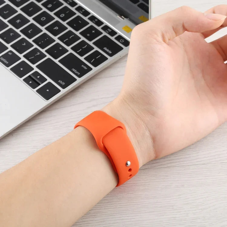 Silicone Watch Replacement Strap, Short Section (Female), For Apple Watch Series 8&7 41mm / SE 2&6&SE&5&4 40mm / 3&2&1 38mm