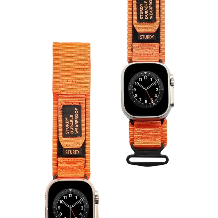 Nylon Two Section Watch Band, For Apple Watch SE 2023 44mm, For Apple Watch Ultra 49mm, For Apple Watch SE 2023 40mm, For Apple Watch 8 41mm, For Apple Watch Ultra 2 49mm, For Apple Watch 8 45mm, For Apple Watch 9 45mm, For Apple Watch SE 2022 40mm    ...