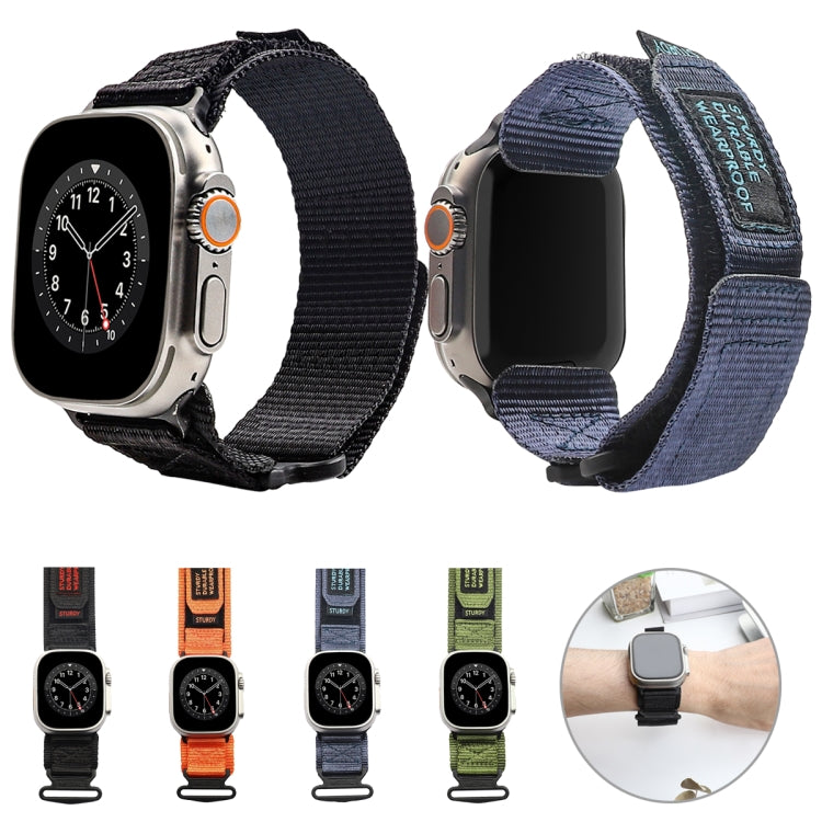 Nylon Two Section Watch Band, For Apple Watch SE 2023 44mm, For Apple Watch Ultra 49mm, For Apple Watch SE 2023 40mm, For Apple Watch 8 41mm, For Apple Watch Ultra 2 49mm, For Apple Watch 8 45mm, For Apple Watch 9 45mm, For Apple Watch SE 2022 40mm    ...