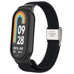 Metal Head + Adjustable Nylon Braided Steel Buckle Watch Band, For Xiaomi Mi Band 8