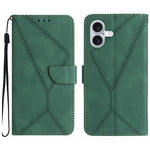 Stitching Embossed Leather Phone Case, For iPhone 17e / 16e, For iPhone 17 Pro Max, For iPhone 17 Pro, For iPhone 17, For iPhone Air, For iPhone 16 Pro Max, For iPhone 16 Pro, For iPhone 16 Plus