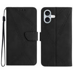 Stitching Embossed Leather Phone Case, For iPhone 17e / 16e, For iPhone 17 Pro Max, For iPhone 17 Pro, For iPhone 17, For iPhone Air, For iPhone 16 Pro Max, For iPhone 16 Pro, For iPhone 16 Plus