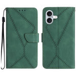 Stitching Embossed Leather Phone Case, For iPhone 17e / 16e, For iPhone 17 Pro Max, For iPhone 17 Pro, For iPhone 17, For iPhone Air, For iPhone 16 Pro Max, For iPhone 16 Pro, For iPhone 16 Plus