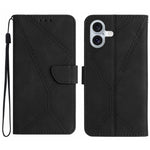 Stitching Embossed Leather Phone Case, For iPhone 17e / 16e, For iPhone 17 Pro Max, For iPhone 17 Pro, For iPhone 17, For iPhone Air, For iPhone 16 Pro Max, For iPhone 16 Pro, For iPhone 16 Plus