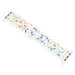 Rainbow Raindrops Silicone Watch Band, For Apple Watch Ultra 49mm, For Apple Watch SE 2023 44mm, For Apple Watch 8 41mm, For Apple Watch SE 2023 40mm