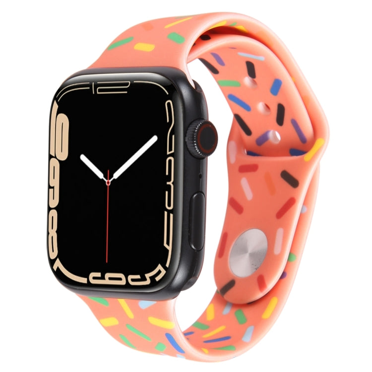 Rainbow Raindrops Silicone Watch Band, For Apple Watch Ultra 49mm, For Apple Watch SE 2023 44mm, For Apple Watch 8 41mm, For Apple Watch SE 2023 40mm