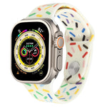 Rainbow Raindrops Silicone Watch Band, For Apple Watch Ultra 49mm, For Apple Watch SE 2023 44mm, For Apple Watch 8 41mm, For Apple Watch SE 2023 40mm