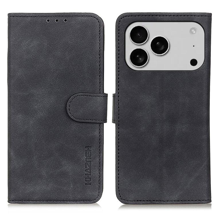 KHAZNEH Retro Texture Leather Phone Case, For iPhone 18 Pro / 17 Pro, For iPhone 18 Pro Max/17 Pro Max, For iPhone 16e / 17e, For iPhone 17, For iPhone Air, For iPhone 16 Pro Max, For iPhone 16 Pro, For iPhone 16 Plus, For iPhone 16, For iPhone 15 Pro ...