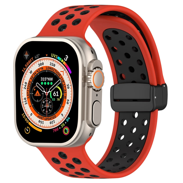 Magnetic Buckle Silicone Watch Band, For Apple Watch Ultra 49mm, For Apple Watch SE 2023 44mm, For Apple Watch SE 2023 40mm