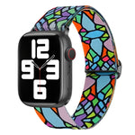Painted Pattern Nylon Replacement Watch Band, For Apple Watch 4 44mm, For Apple Watch 4 40mm, For Apple Watch 3 38mm, For Apple Watch 3 42mm, For Apple Watch 2 42mm, For Apple Watch 2 38mm