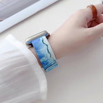 Painted Pattern Nylon Replacement Watch Band, For Apple Watch SE 2023 44mm, For Apple Watch Ultra 49mm, For Apple Watch SE 2023 40mm, For Apple Watch 8 41mm, For Apple Watch 8 45mm, For Apple Watch Ultra 2 49mm