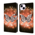 Crystal 3D Shockproof Protective Leather Phone Case, For iPhone 14 Plus, For iPhone 15 Pro Max