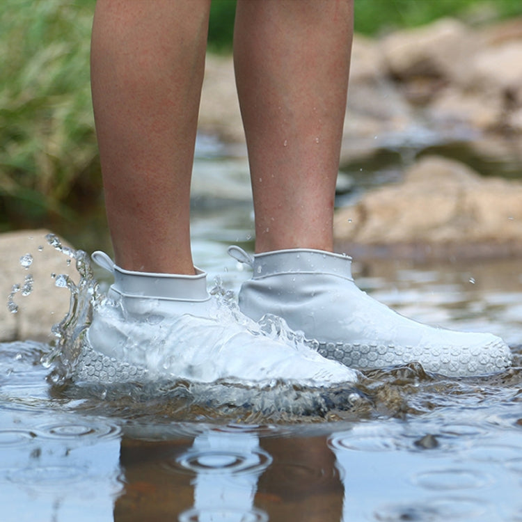 Silicone Non-slip Thickened Wear-resistant Waterproof Shoe Boots Cover, S, M, L