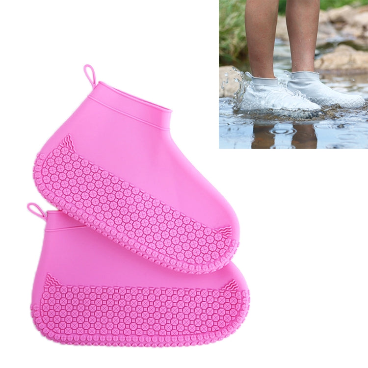 Silicone Non-slip Thickened Wear-resistant Waterproof Shoe Boots Cover, S, M, L