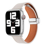 Magnetic Buckle Skin Feel Leather Watch Band, For Apple Watch Serie 6 40mm, For Apple Watch Serie 6 44mm, For Apple Watch Serie 5 44mm, For Apple Watch Serie 5 40mm, For Apple Watch Serie 4 44mm, For Apple Watch Serie 4 40mm