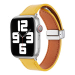 Magnetic Buckle Skin Feel Leather Watch Band, For Apple Watch Serie 6 40mm, For Apple Watch Serie 6 44mm, For Apple Watch Serie 5 44mm, For Apple Watch Serie 5 40mm, For Apple Watch Serie 4 44mm, For Apple Watch 42mm