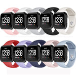 For Fitbit Versa 2 / Fitbit Versa / Fitbit Versa Lite Solid Color Silicone Replacement Strap Watchband, Size:L
